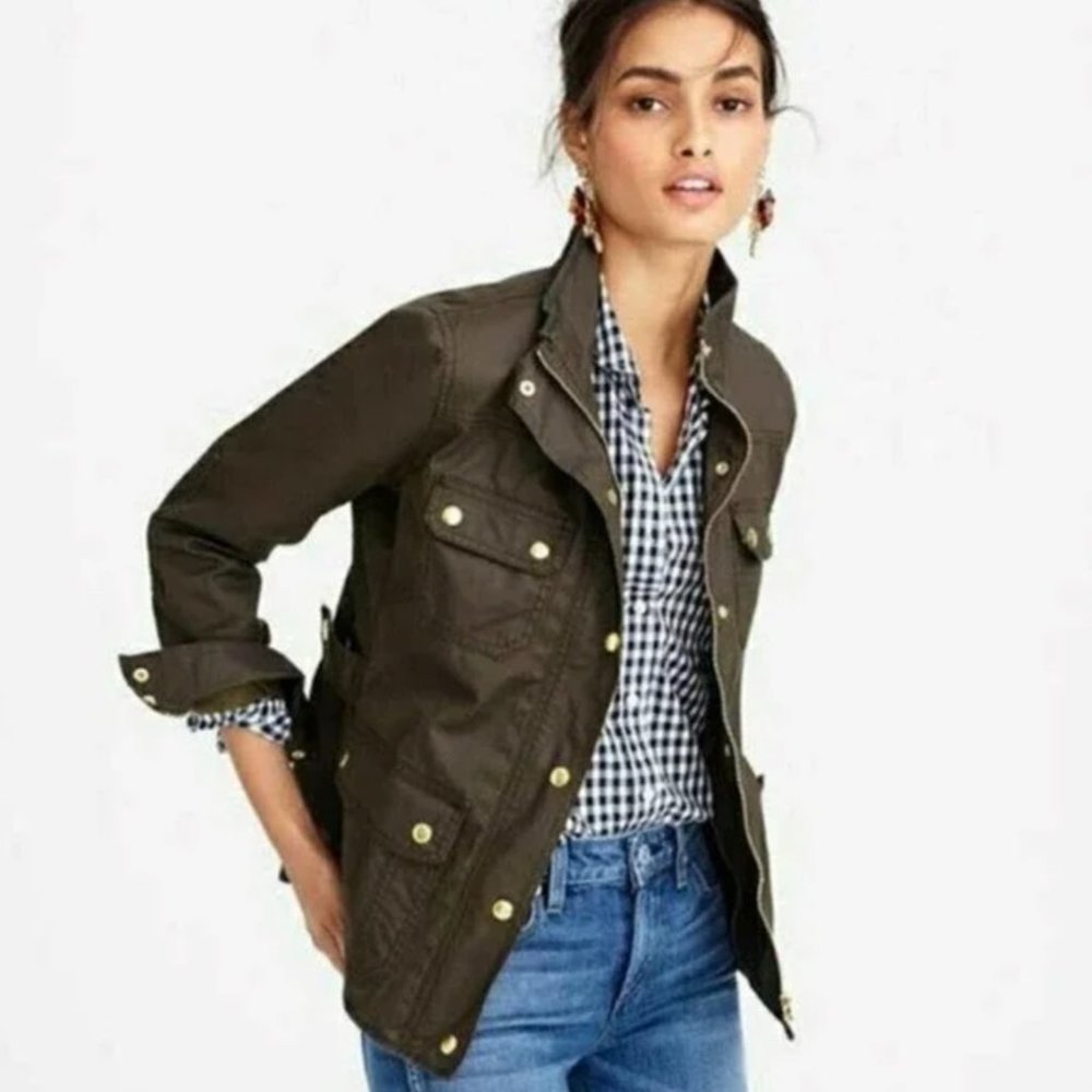 J. Crew ~ Downtown Field Jacket with removable hood